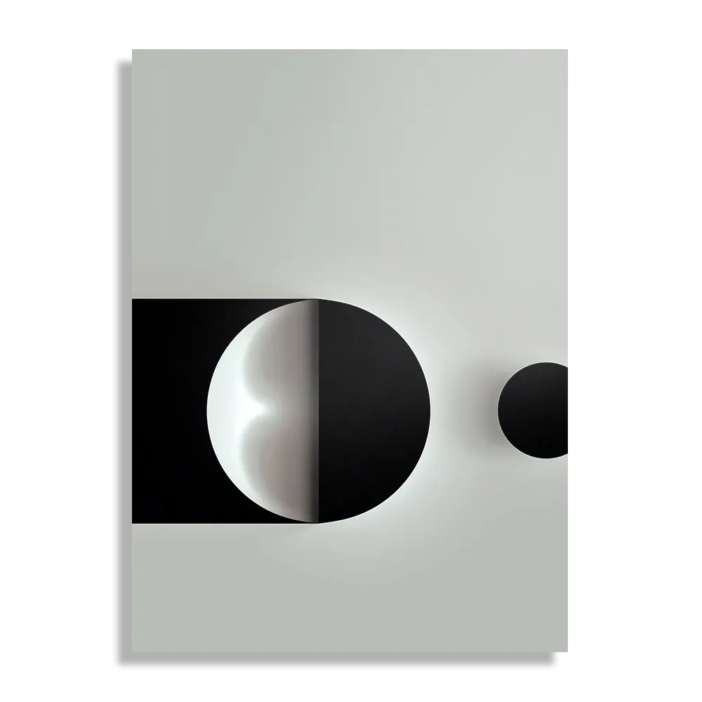 Schilderij Scandinavisch Wit met Zwart Element 01 Rechthoek Verticaal Template DB 50 70 Verticaal Abstract 21 1