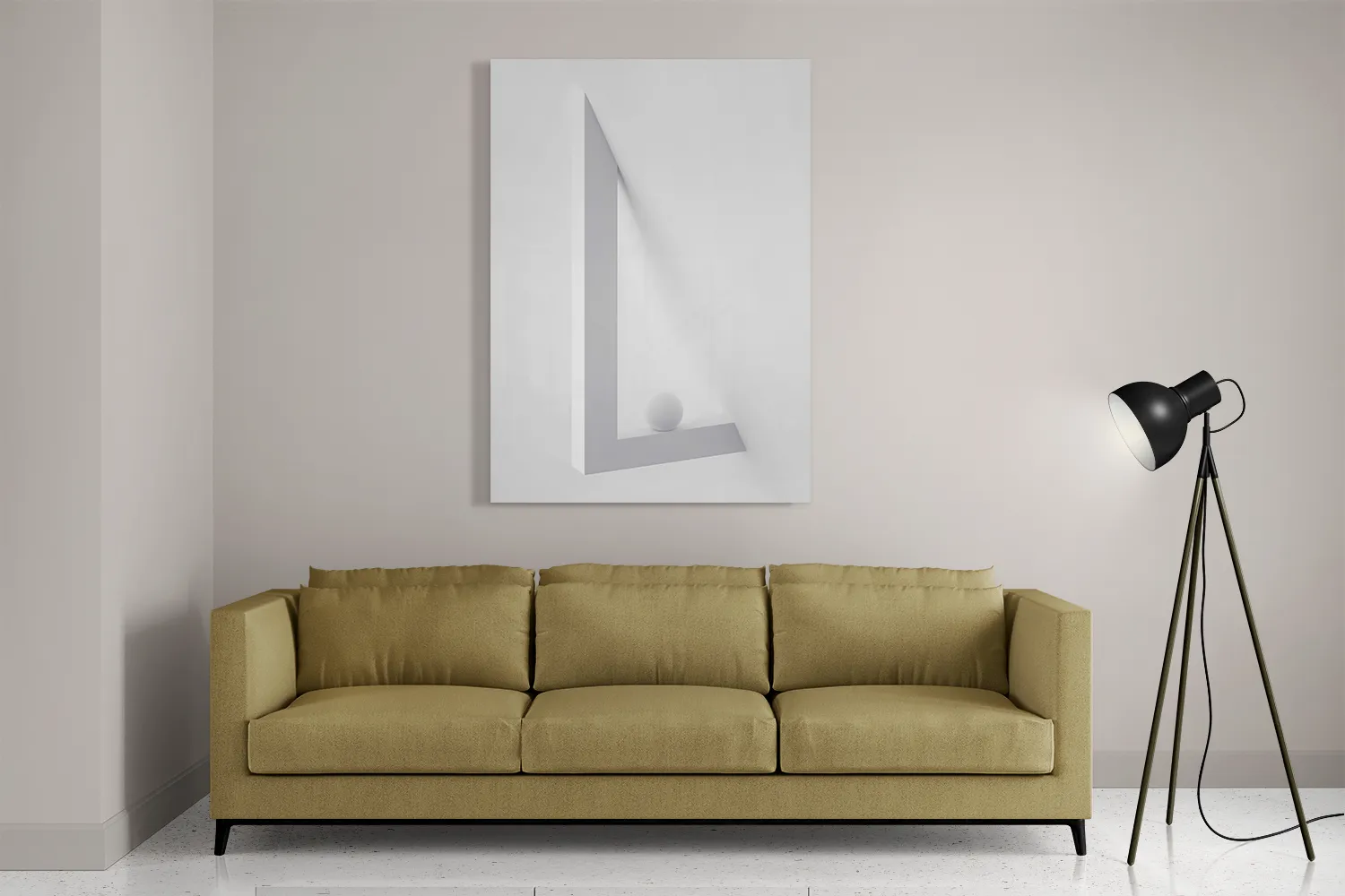 Schilderij Letter L Rechthoek Verticaal Template DB 50 70 Verticaal Abstract 26 2
