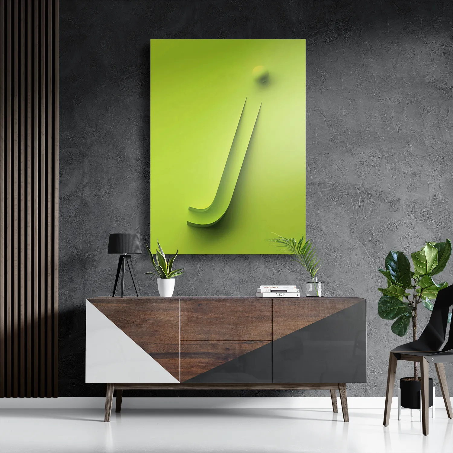 Schilderij Letter J Rechthoek Verticaal Template DB 50 70 Verticaal Abstract 28 3