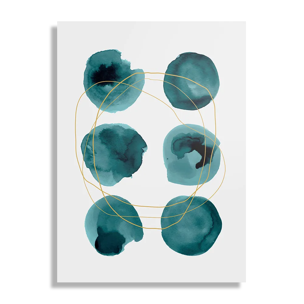 Schilderij Scandinavisch Rond Patroon Groen Rechthoek Verticaal Template DB 50 70 Verticaal Abstract 29 1