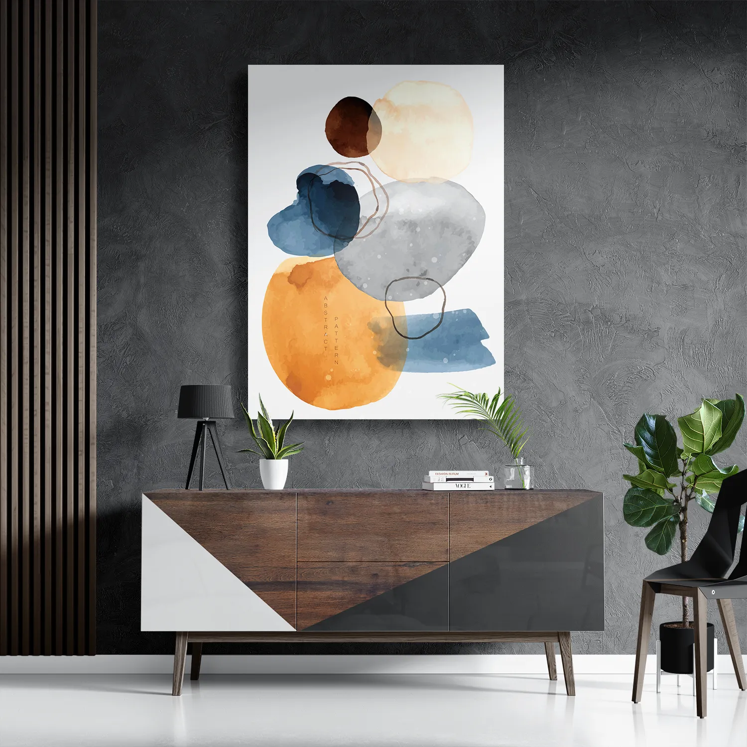 Schilderij Abstract Pattern Rechthoek Verticaal Template DB 50 70 Verticaal Abstract 31 3