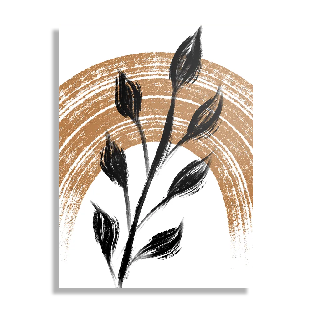 Schilderij Scandinavisch Patroon met Bloem 01 Rechthoek Verticaal Template DB 50 70 Verticaal Abstract 33 1