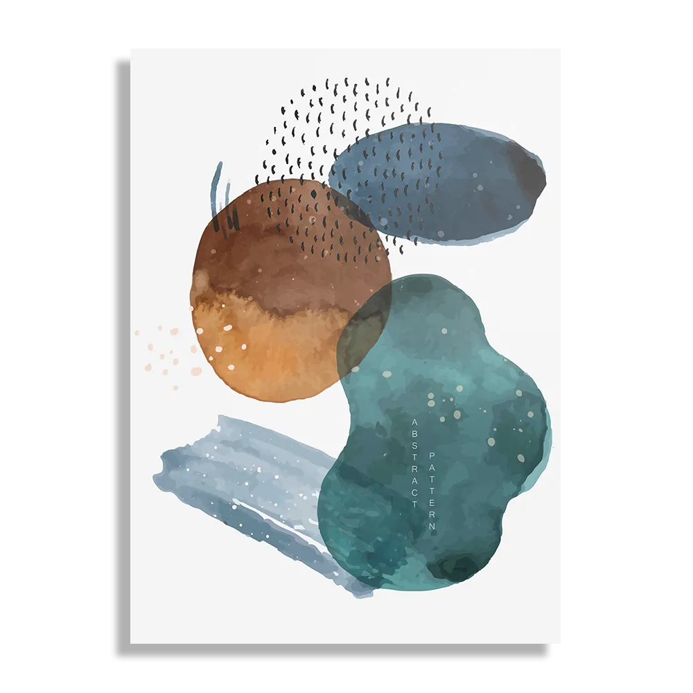 Schilderij Abstract Cirkels Multikleur 02 Rechthoek Verticaal Template DB 50 70 Verticaal Abstract 34 1