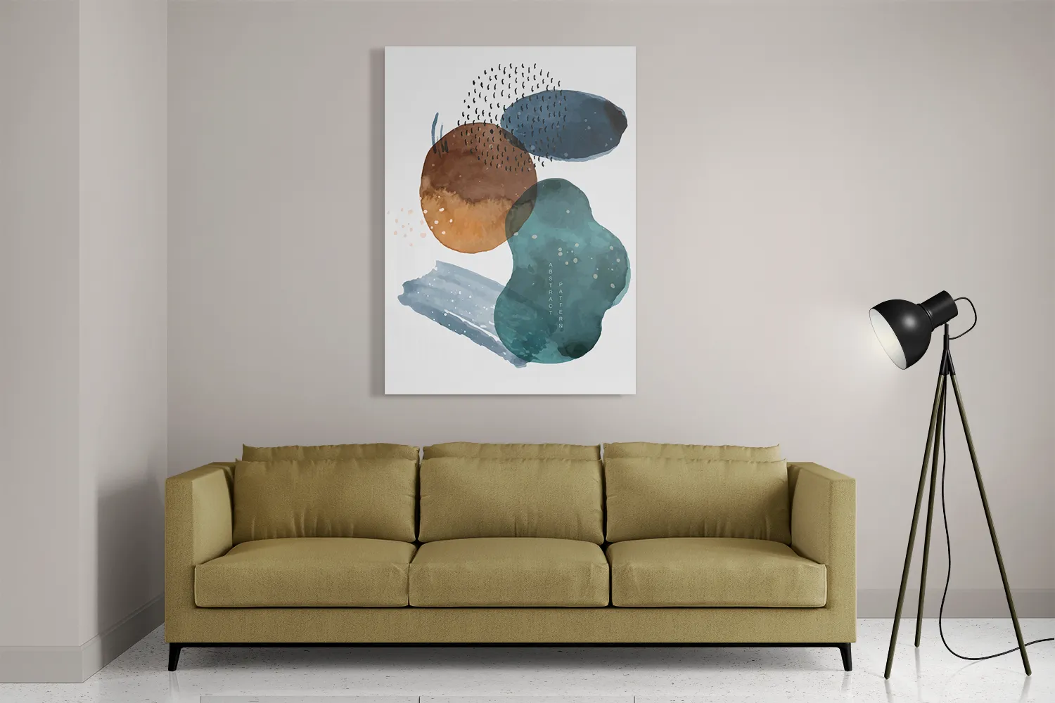 Schilderij Abstract Cirkels Multikleur 02 Rechthoek Verticaal Template DB 50 70 Verticaal Abstract 34 2