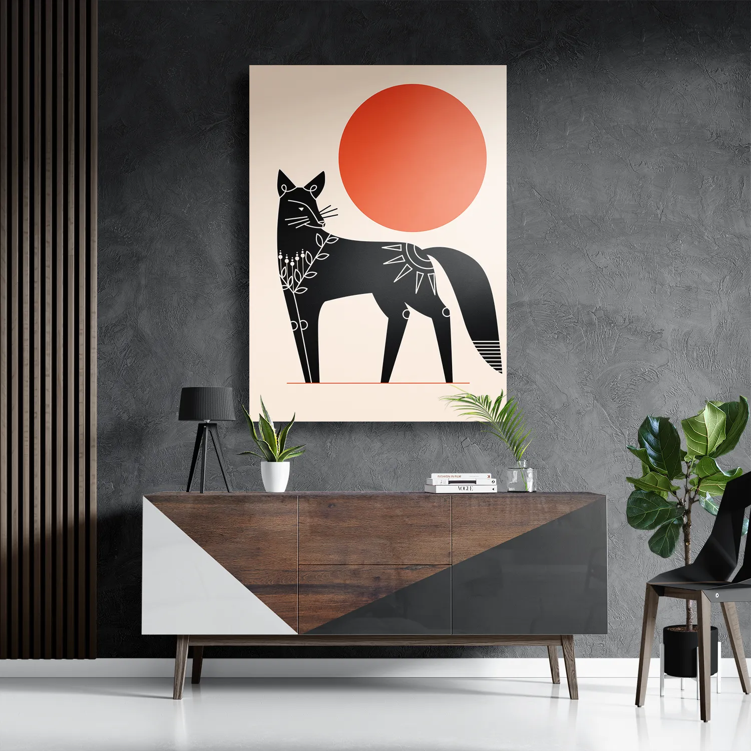 Schilderij Abstract Gedierte Rechthoek Verticaal Template DB 50 70 Verticaal Abstract 39 3