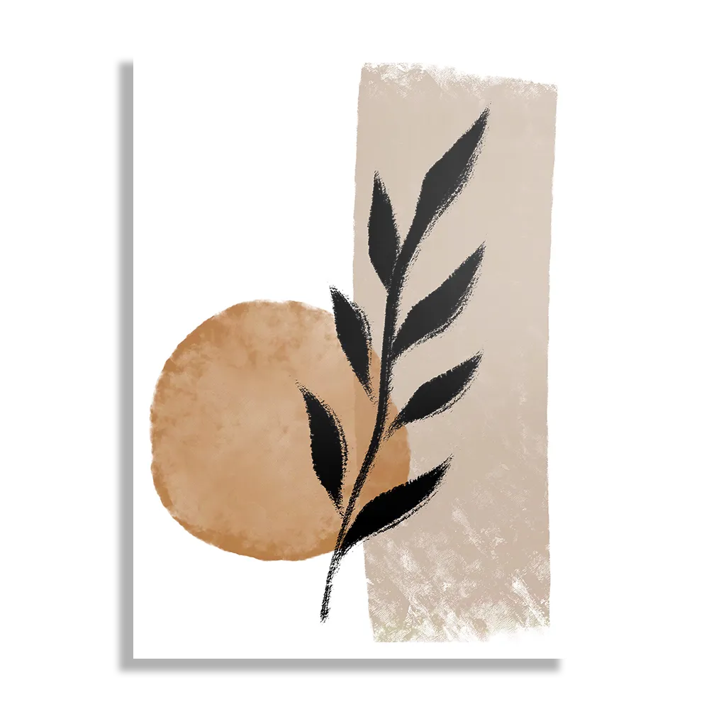 Schilderij Scandinavisch Patroon met Bloem 02 Rechthoek Verticaal Template DB 50 70 Verticaal Abstract 40 1