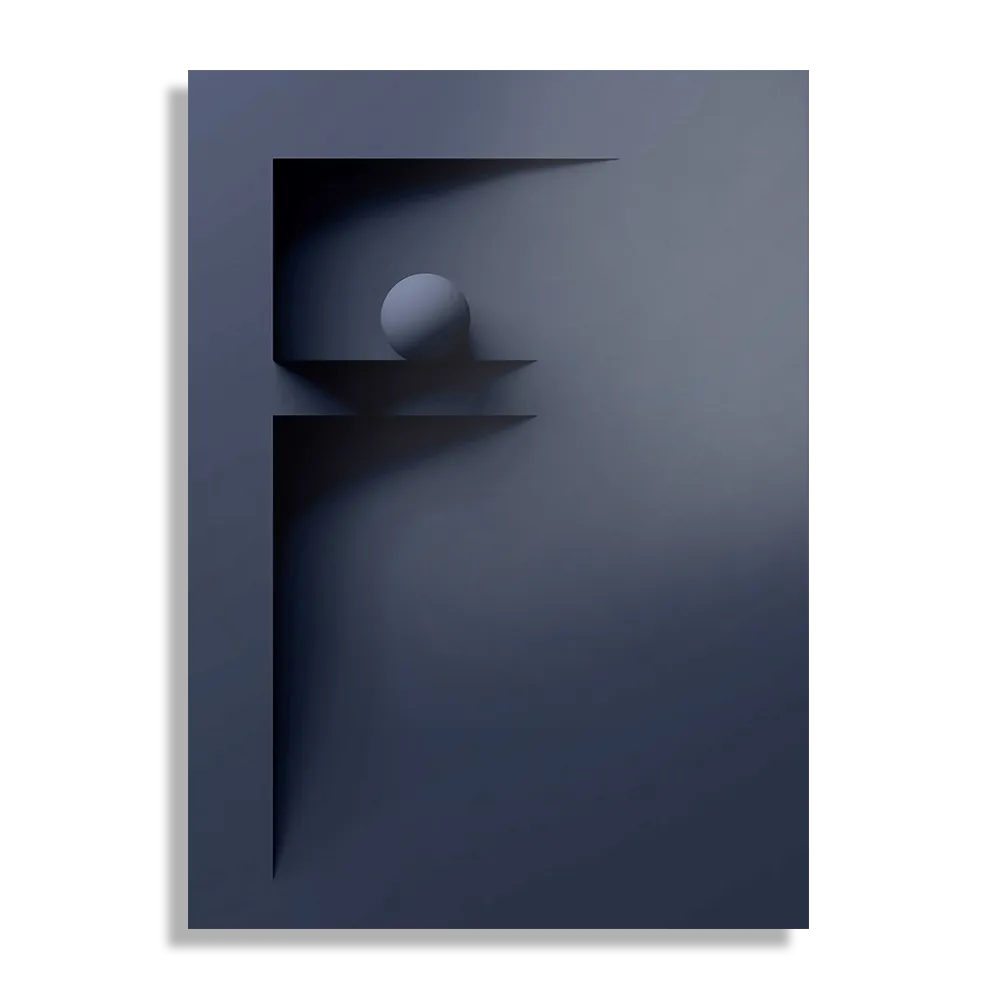 Schilderij Letter F Rechthoek Verticaal Template DB 50 70 Verticaal Abstract 46 1