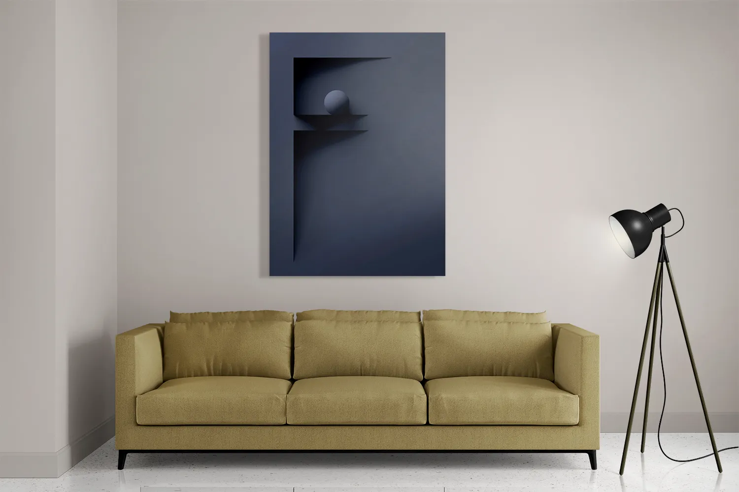 Schilderij Letter F Rechthoek Verticaal Template DB 50 70 Verticaal Abstract 46 2