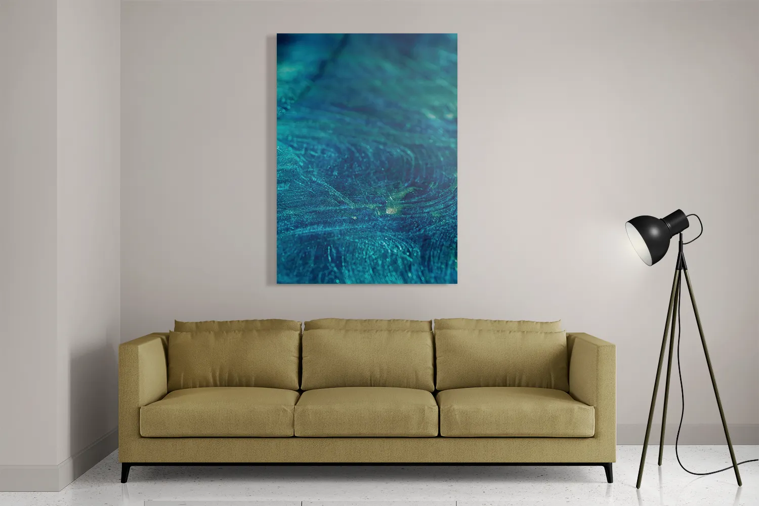Schilderij Blue Ice Rechthoek Verticaal Template DB 50 70 Verticaal Abstract 54 2