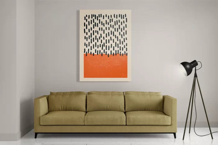 Schilderij Scandinavisch Oranje Rechthoek Verticaal Template DB 50 70 Verticaal Abstract 60 2