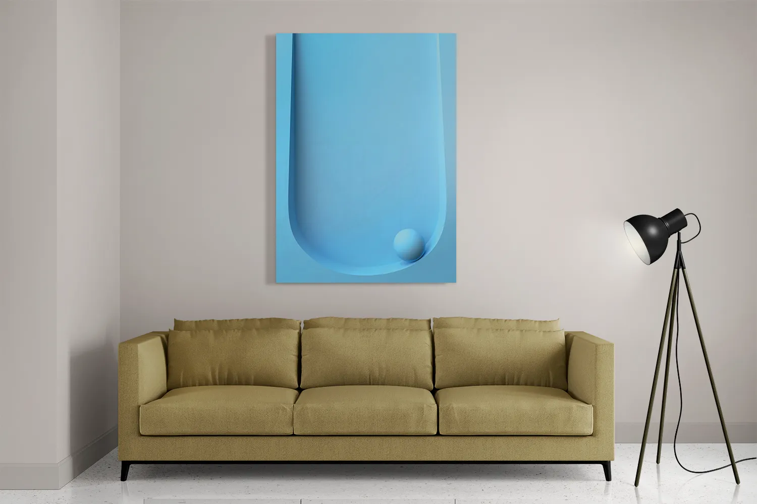 Schilderij Letter U Rechthoek Verticaal Template DB 50 70 Verticaal Abstract 63 2