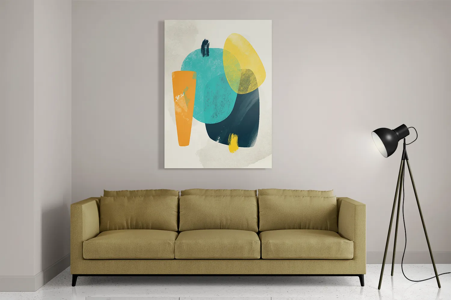 Schilderij Kleurrijk Abstract 02 Rechthoek Verticaal Template DB 50 70 Verticaal Abstract 68 2