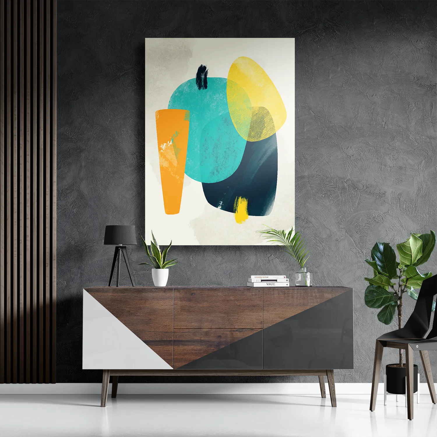Schilderij Kleurrijk Abstract 02 Rechthoek Verticaal Template DB 50 70 Verticaal Abstract 68 3