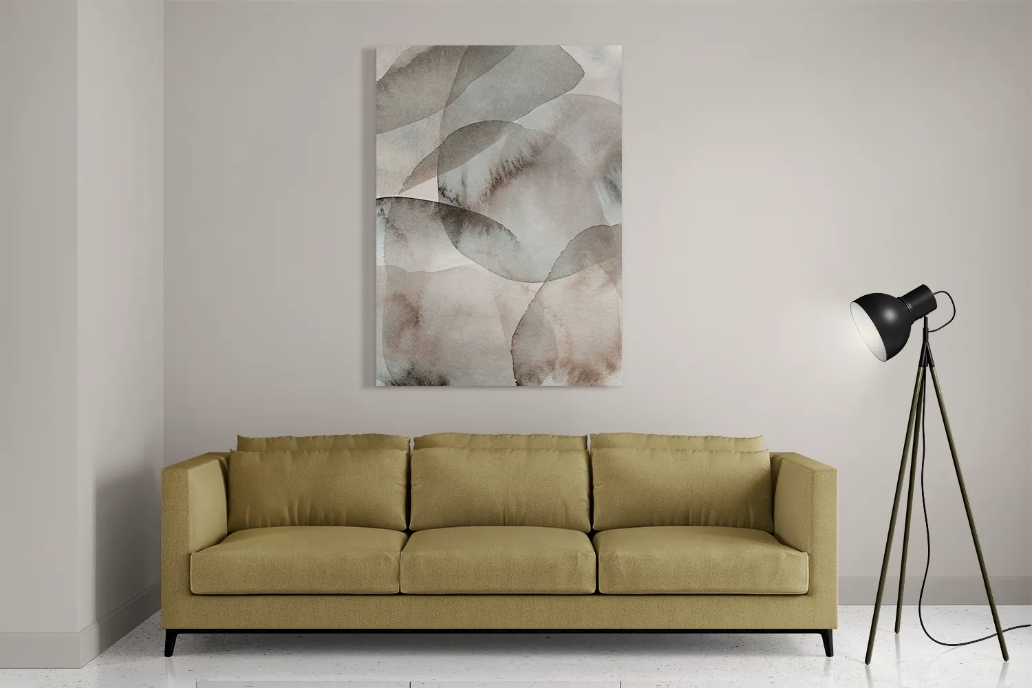 Schilderij Abstract Rustige Tinten met Accent 02 Rechthoek Verticaal Template DB 50 70 Verticaal Abstract 69 2