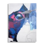 Schilderij Niet Afgeschilderde Dierenkop Kleurrijk Rechthoek Verticaal Template DB 50 70 Verticaal Abstract 76 1