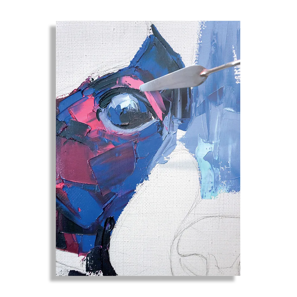 Schilderij Niet Afgeschilderde Dierenkop Kleurrijk Rechthoek Verticaal Template DB 50 70 Verticaal Abstract 76 1