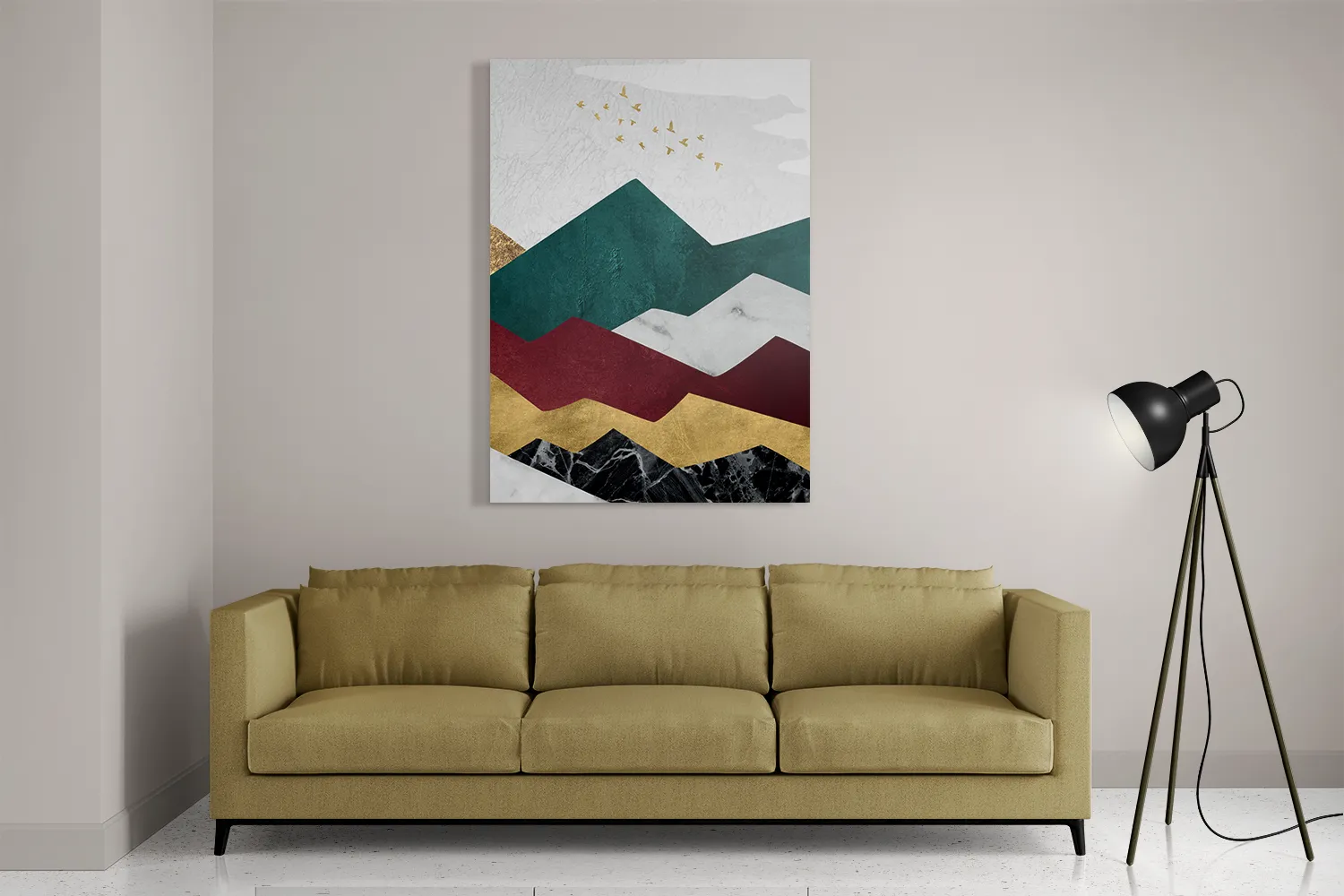 Schilderij Kleurrijke Bergen 03 Rechthoek Verticaal Template DB 50 70 Verticaal Abstract 80 2