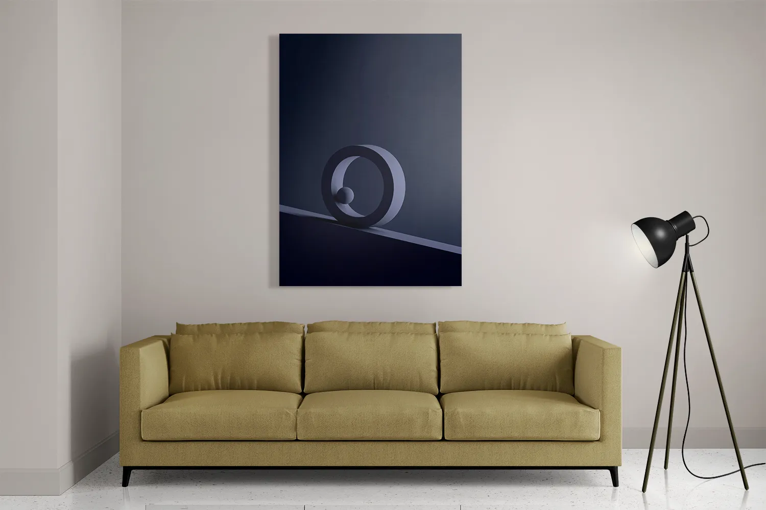 Schilderij Letter O Rechthoek Verticaal Template DB 50 70 Verticaal Abstract 81 2