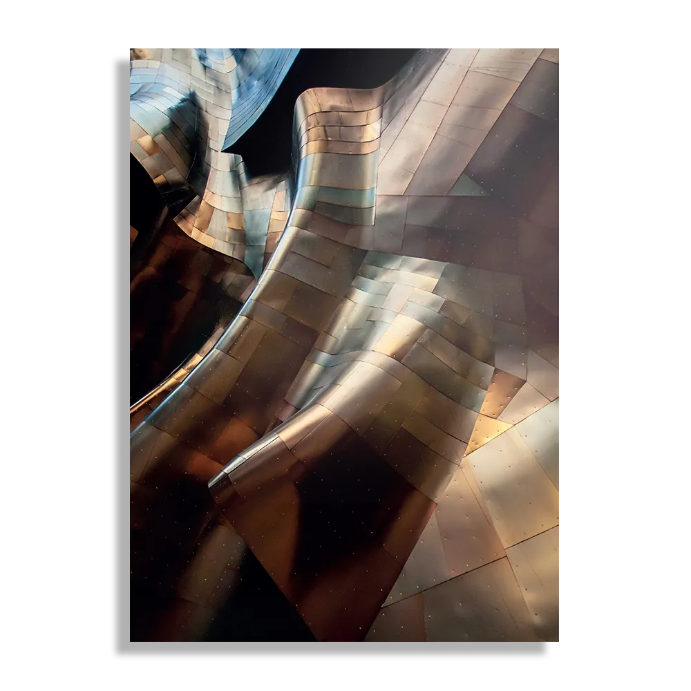 Schilderij Gebogen Stalen Platen - Twisted Metal Rechthoek Verticaal Template DB 50 70 Verticaal Abstract 82 1