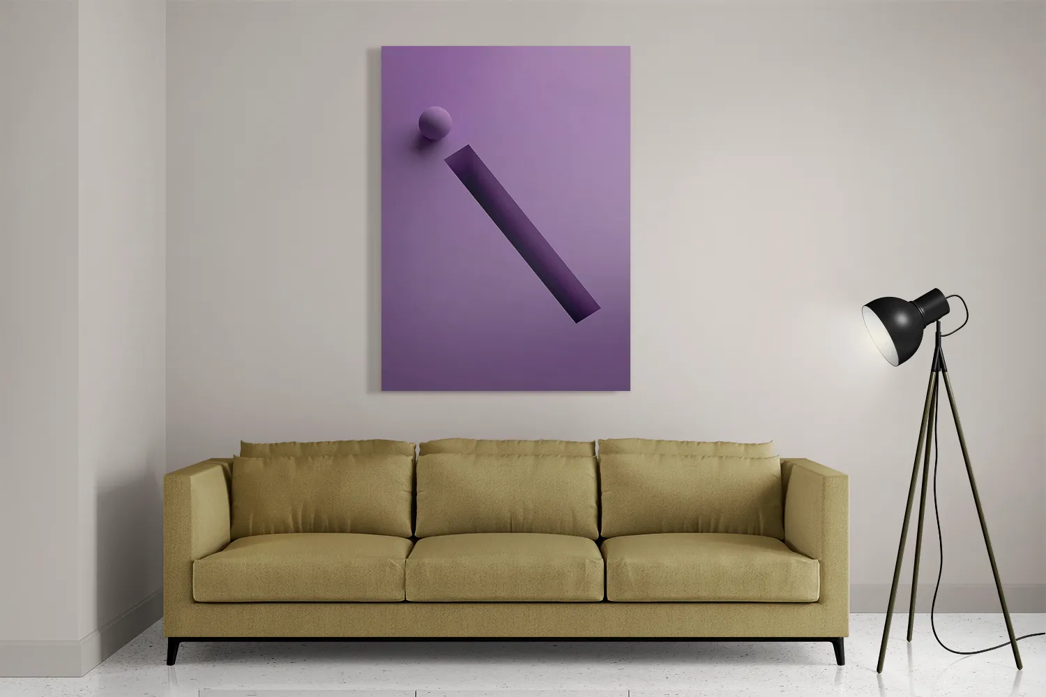 Schilderij Letter I Rechthoek Verticaal Template DB 50 70 Verticaal Abstract 83 2