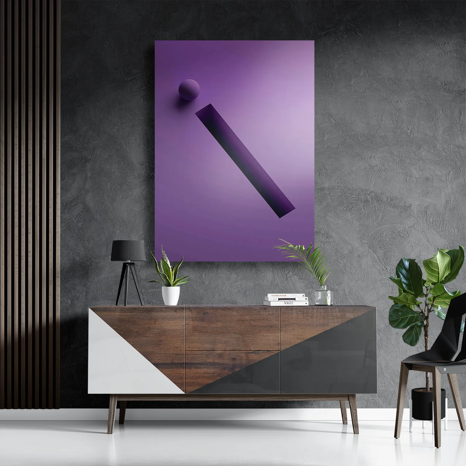 Schilderij Letter I Rechthoek Verticaal Template DB 50 70 Verticaal Abstract 83 3