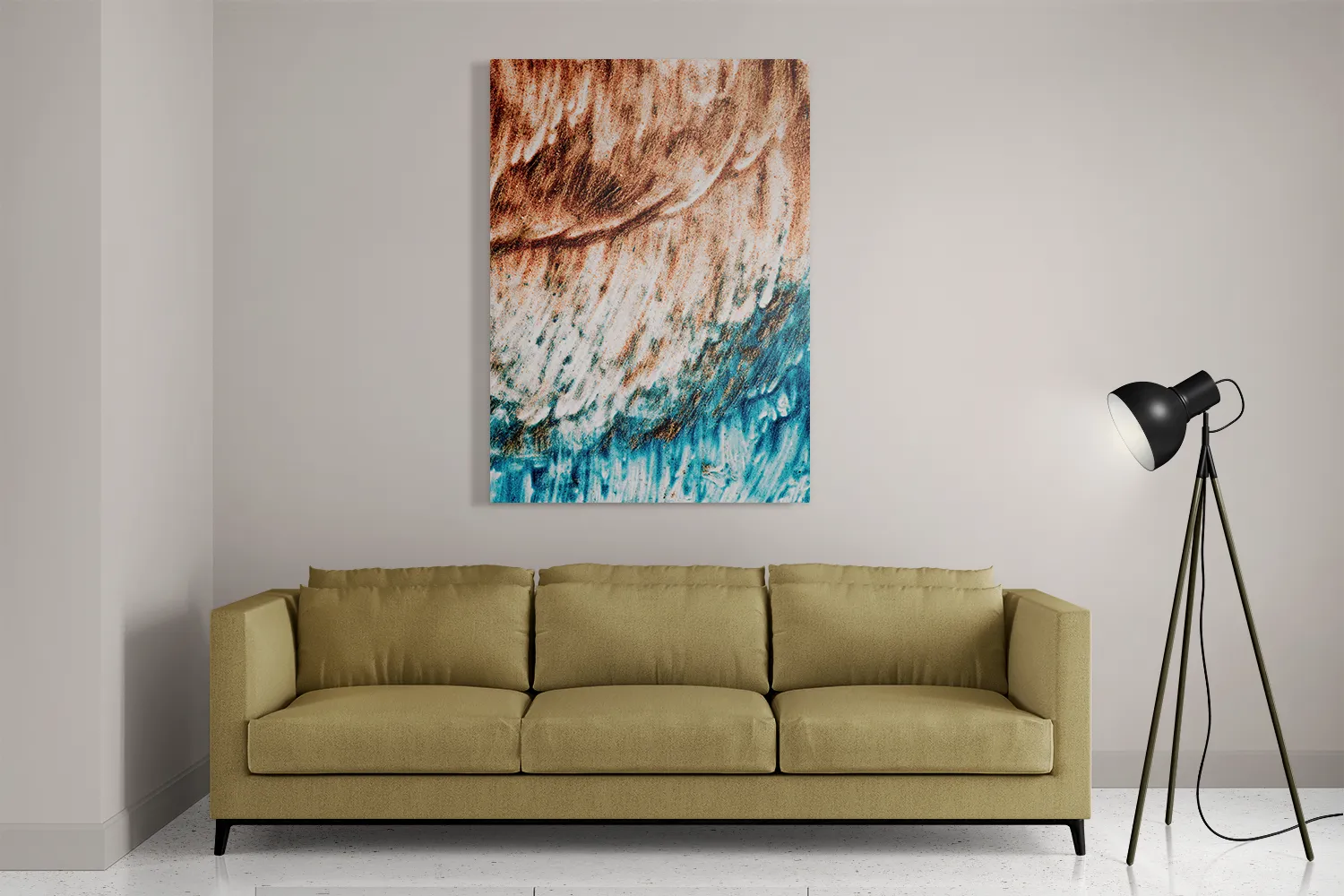 Template_DB_50-70_Verticaal_Abstract_93-2 Schilderij Kunst Oranje blauw Rechthoek Verticaal Template DB 50 70 Verticaal Abstract 93 2
