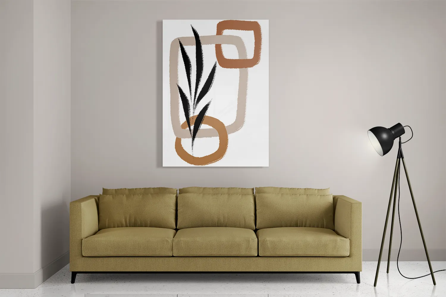 Schilderij Naturel tinten scandinavisch 02 Rechthoek Verticaal Template DB 50 70 Verticaal Abstract 97 2