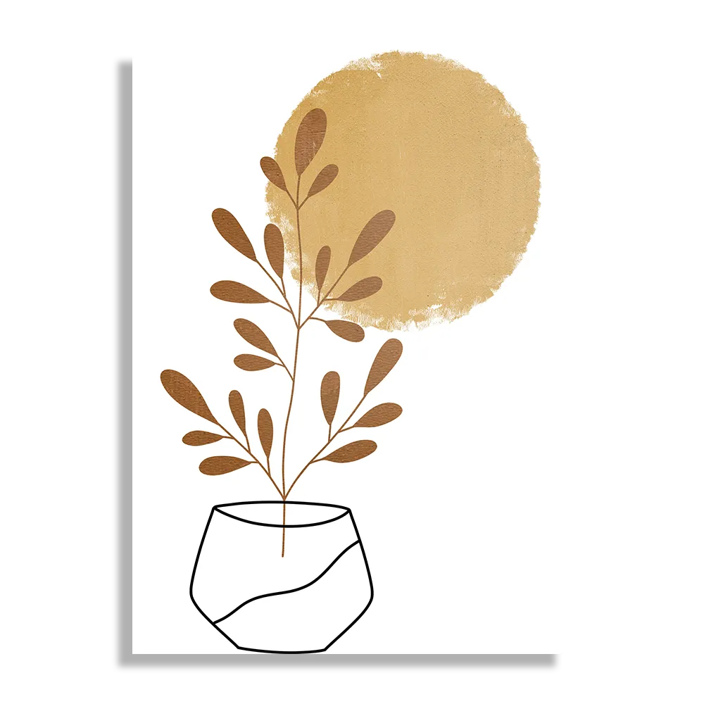 Schilderij Naturel Tinten Bloempot Rechthoek Verticaal Template DB 50 70 Verticaal Abstract 98 1