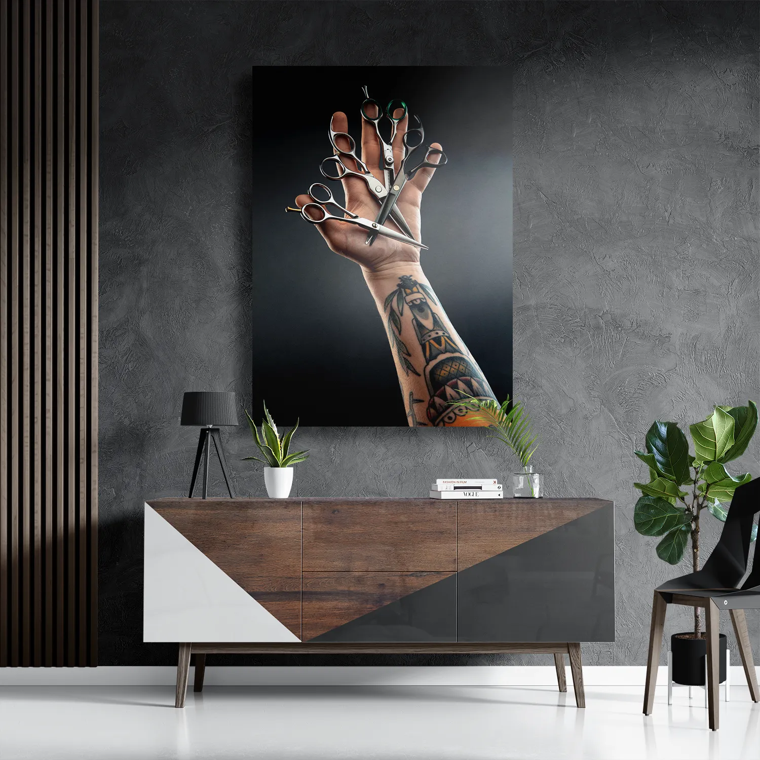 Schilderij Barber Shop 01 Rechthoek Verticaal Template DB 50 70 Verticaal Beauty 16 3