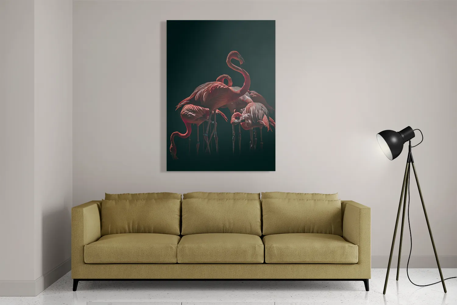Schilderij Flamengo's Rechthoek Verticaal Template DB 50 70 Verticaal Dieren 13 2
