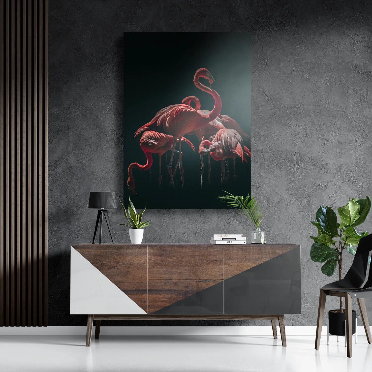 Schilderij Flamengo's Rechthoek Verticaal Template DB 50 70 Verticaal Dieren 13 3