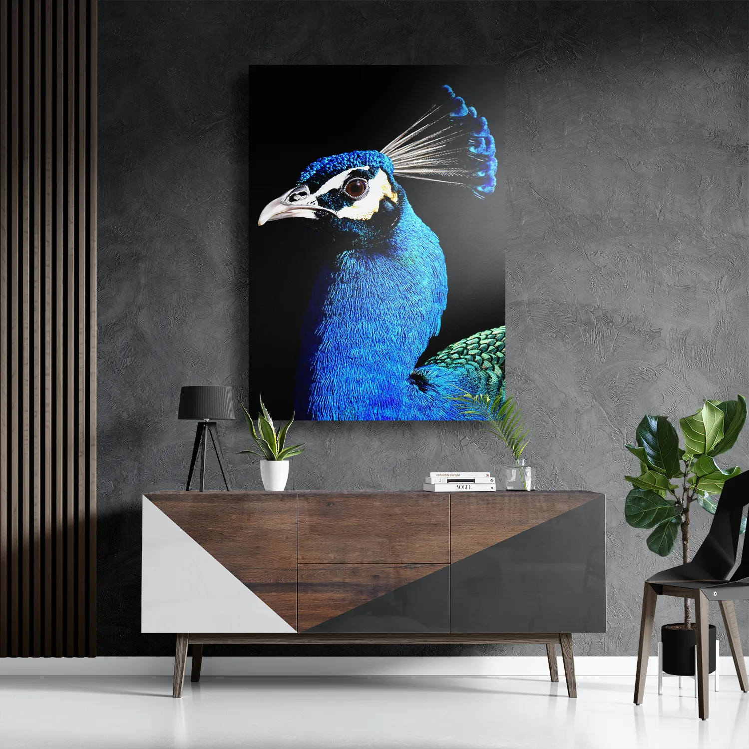 Template_DB_50-70_Verticaal_Dieren_48-3 Schilderij De Pauw Rechthoek Verticaal Template DB 50 70 Verticaal Dieren 48 3