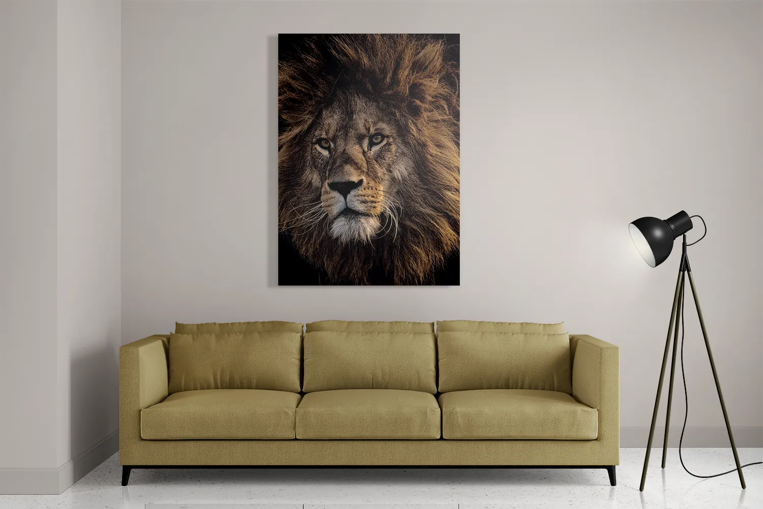 Schilderij The Lion Rechthoek Verticaal Template DB 50 70 Verticaal Dieren 5 2