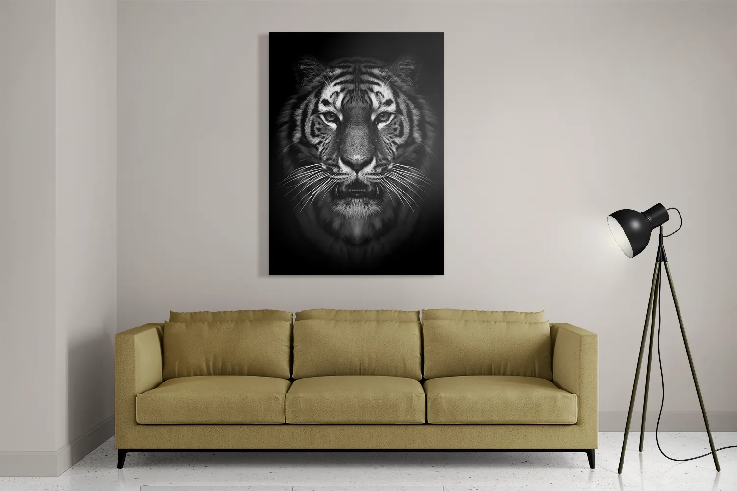 Template_DB_50-70_Verticaal_Dieren_67-2 Schilderij De Tijger Zwart Wit Rechthoek Verticaal Template DB 50 70 Verticaal Dieren 67 2