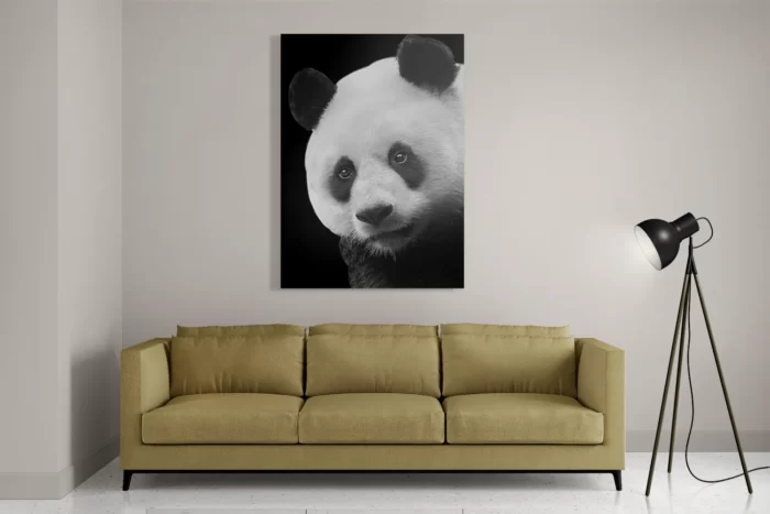 Schilderij Pandabeer Zwart Wit 02 Rechthoek Verticaal Template DB 50 70 Verticaal Dieren 74 2