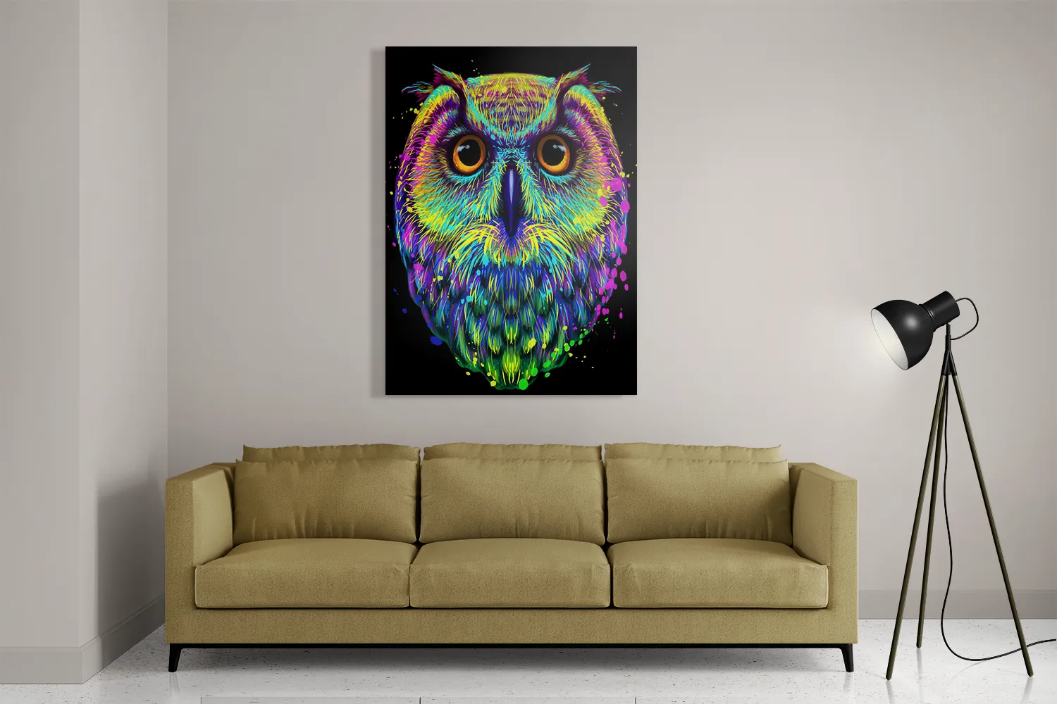 Template_DB_50-70_Verticaal_Dieren_82-2 Schilderij Colored Owl 01 Rechthoek Verticaal Template DB 50 70 Verticaal Dieren 82 2
