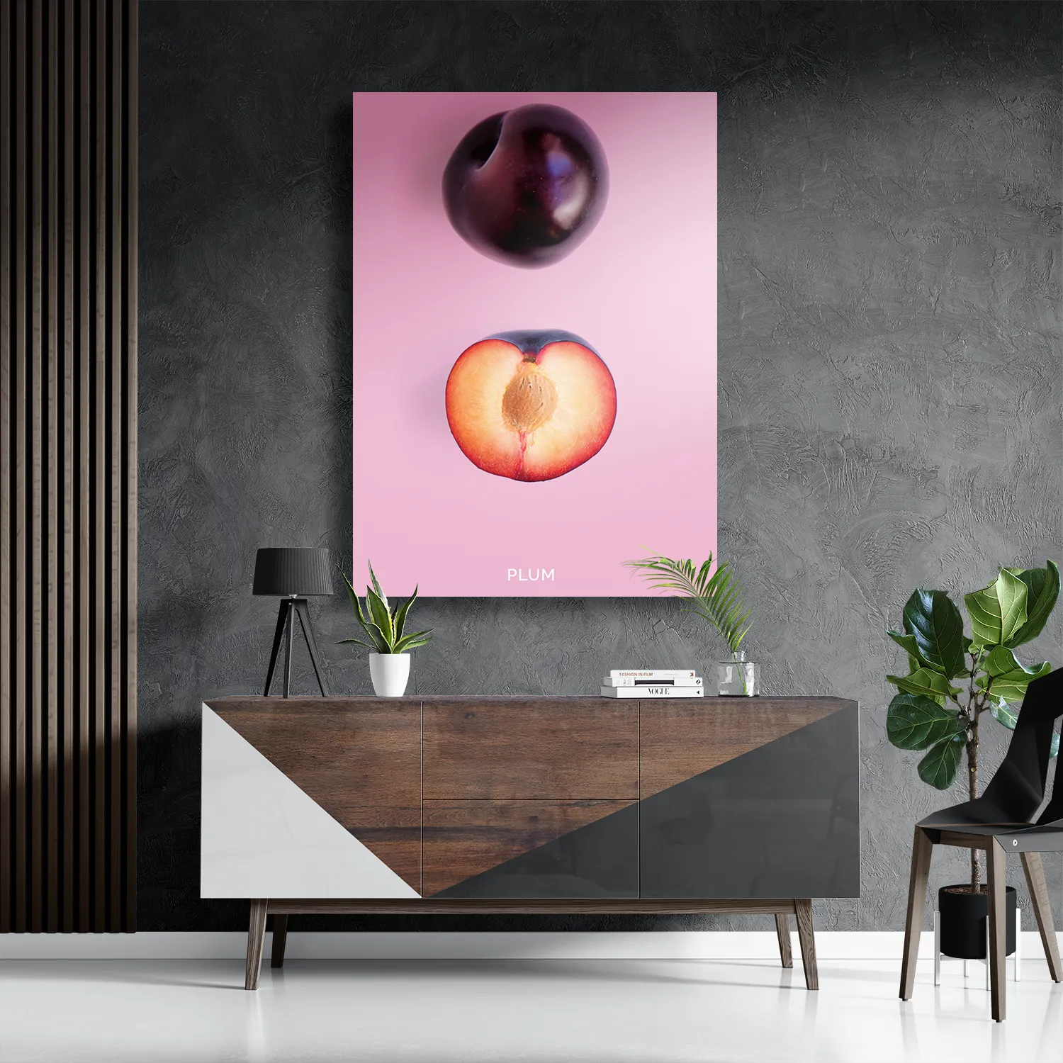 Schilderij Plum Pruim Paars Rechthoek Verticaal Template DB 50 70 Verticaal Eten En Drinken 10 3