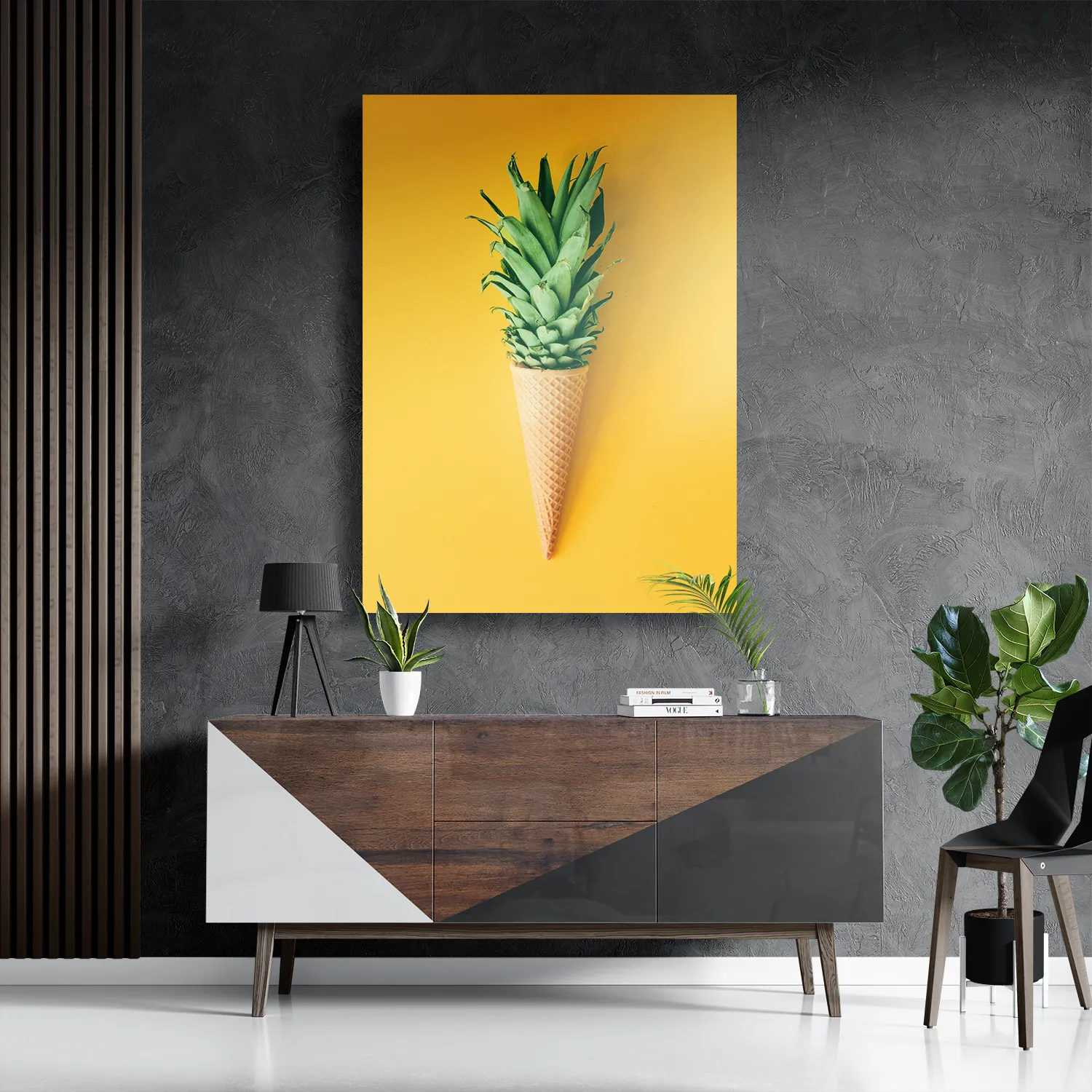 Template_DB_50-70_Verticaal_Eten-En-Drinken_16-3 Schilderij Ijshoorn met Plant Rechthoek Verticaal Template DB 50 70 Verticaal Eten En Drinken 16 3