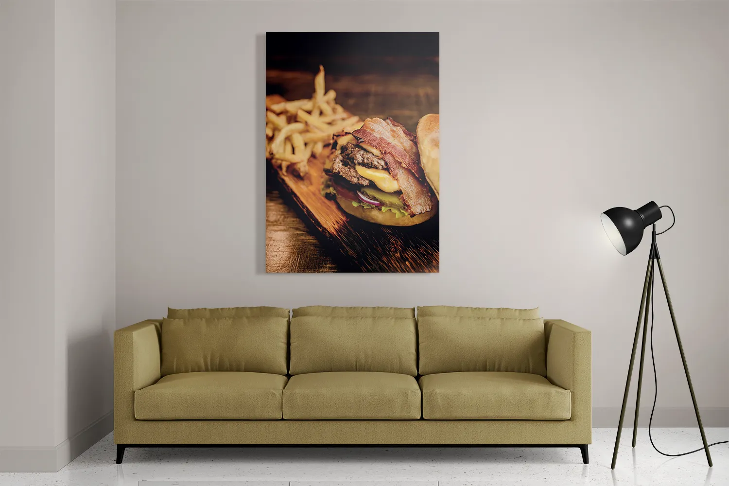 Schilderij Burger Plank Rechthoek Verticaal Template DB 50 70 Verticaal Eten En Drinken 24 2
