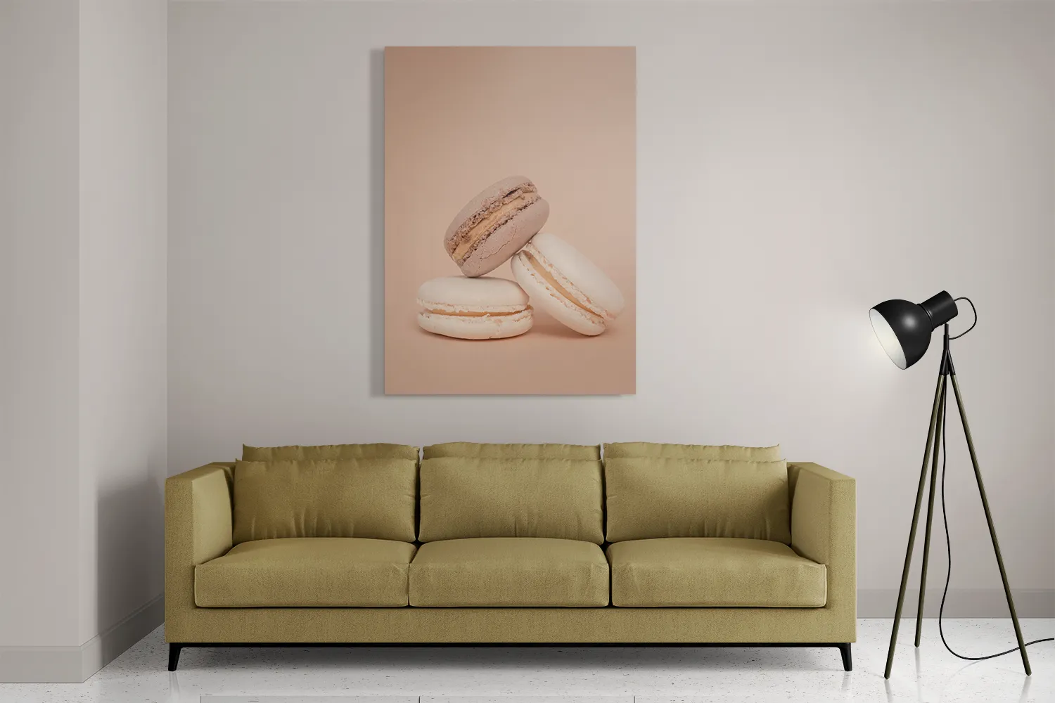 Schilderij Macarons Beige Tinten 01 Rechthoek Verticaal Template DB 50 70 Verticaal Eten En Drinken 26 2