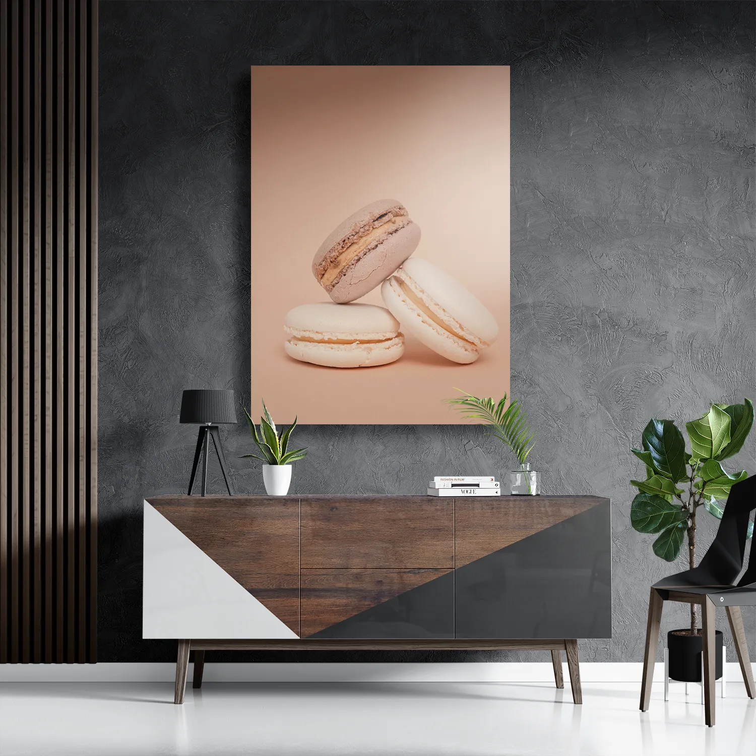 Schilderij Macarons Beige Tinten 01 Rechthoek Verticaal Template DB 50 70 Verticaal Eten En Drinken 26 3