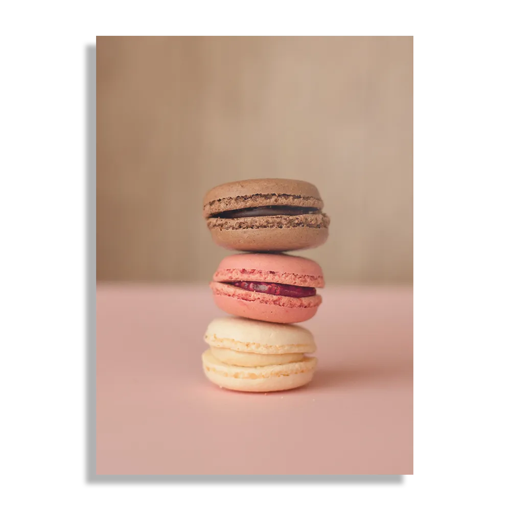 Schilderij Macarons Roze Beige Tinten Rechthoek Verticaal Template DB 50 70 Verticaal Eten En Drinken 28 1