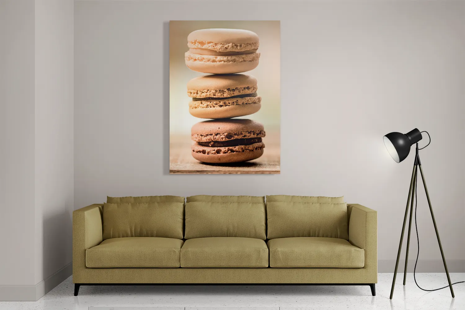 Schilderij Macarons Beige Tinten 02 Rechthoek Verticaal Template DB 50 70 Verticaal Eten En Drinken 31 2