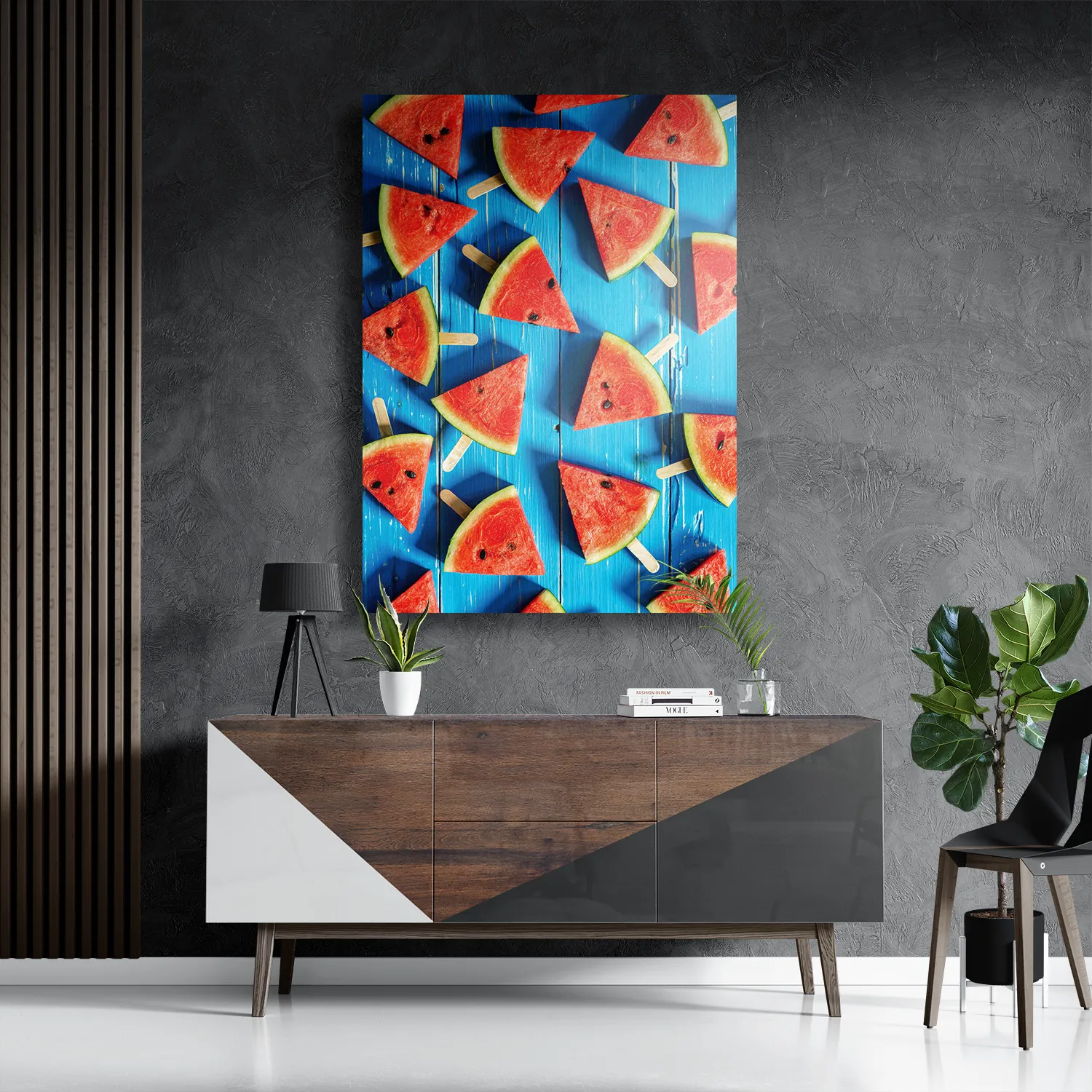 Schilderij Watermeloen Ijsjes Rechthoek Verticaal Template DB 50 70 Verticaal Eten En Drinken 39 3