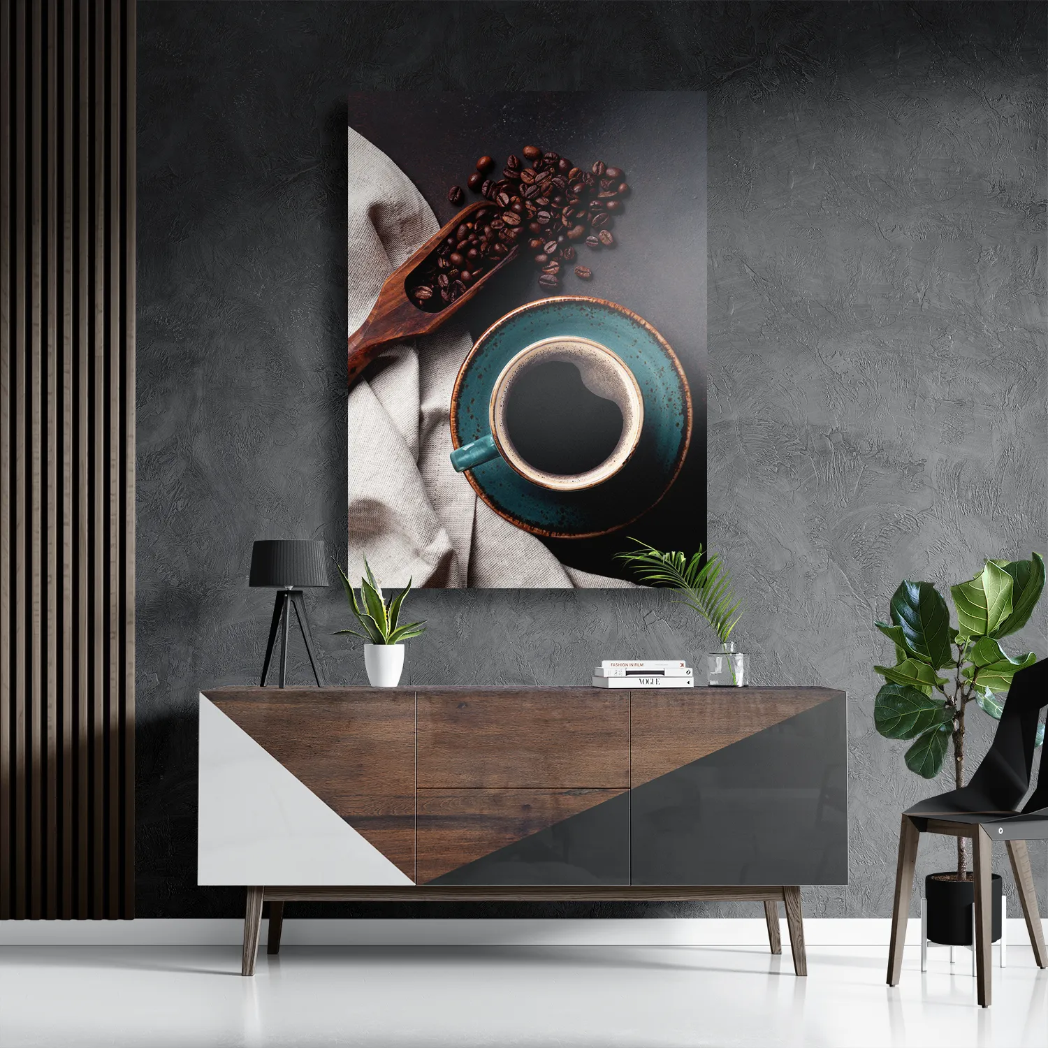 Schilderij Koffiebonen met Kop koffie Rechthoek Verticaal Template DB 50 70 Verticaal Eten En Drinken 41 3