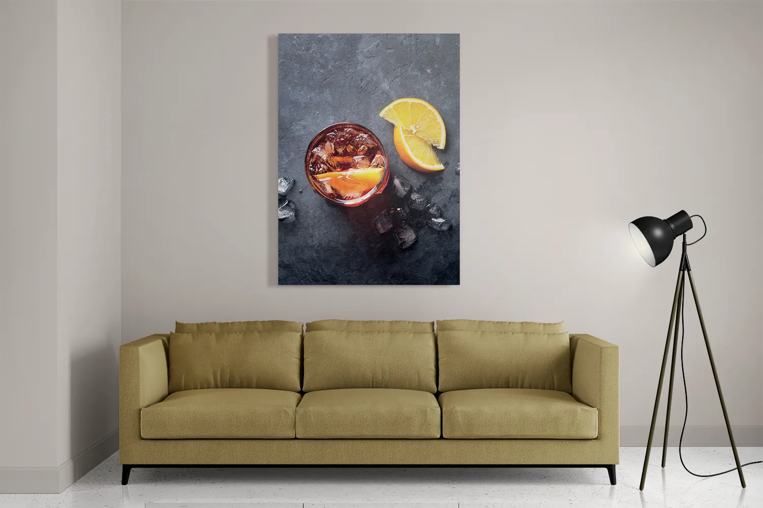 Schilderij Cocktail met Citroen Rechthoek Verticaal Template DB 50 70 Verticaal Eten En Drinken 42 2