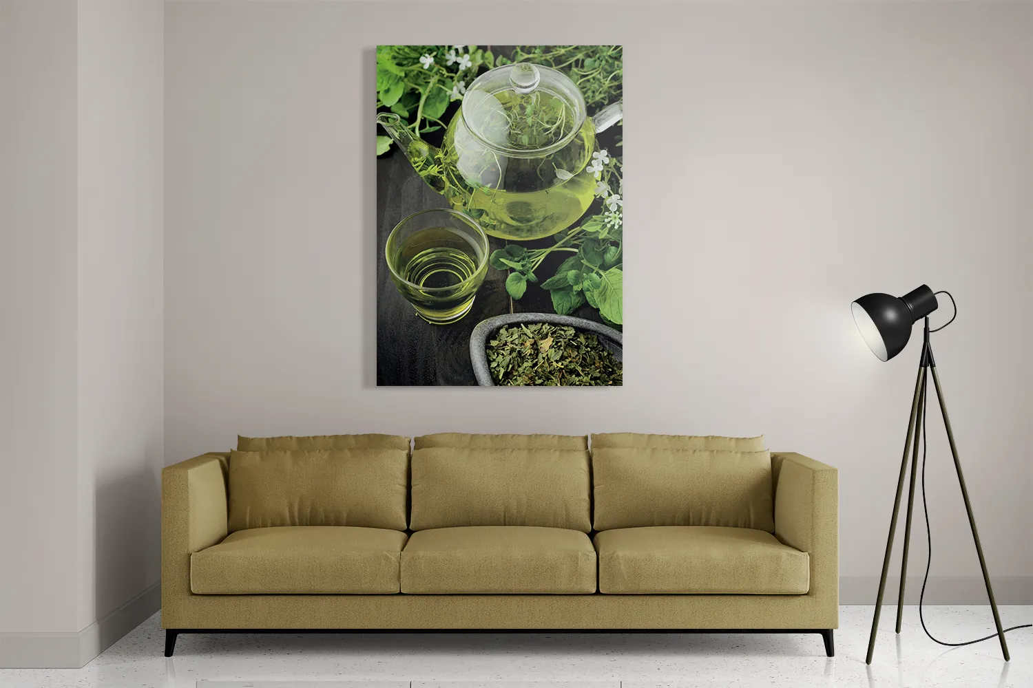 Schilderij Mint Thee Rechthoek Verticaal Template DB 50 70 Verticaal Eten En Drinken 49 2