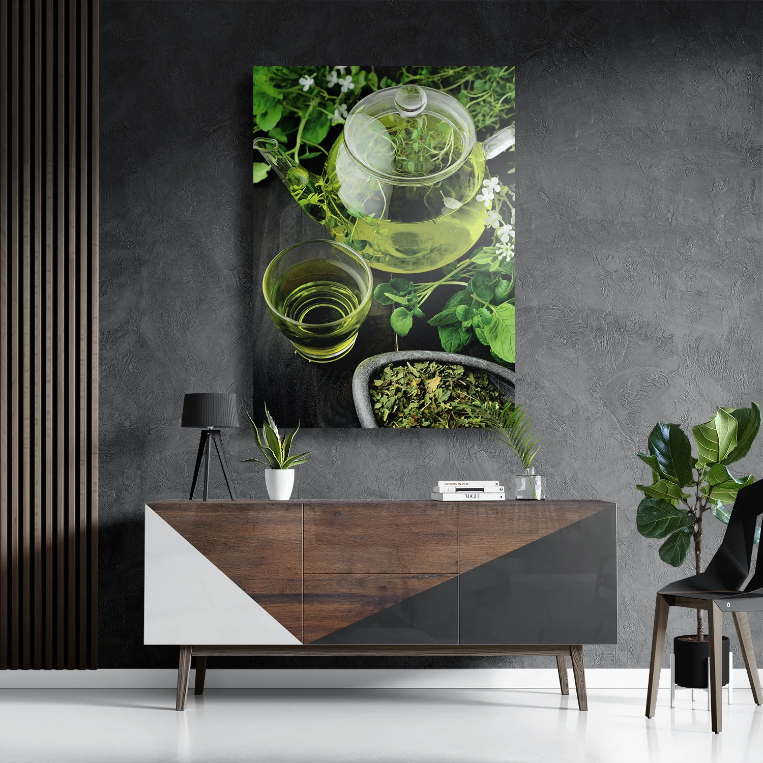 Schilderij Mint Thee Rechthoek Verticaal Template DB 50 70 Verticaal Eten En Drinken 49 3