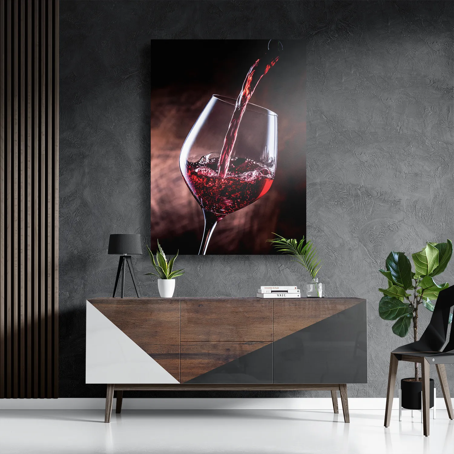 Schilderij Glas Rode wijn 02 Rechthoek Verticaal Template DB 50 70 Verticaal Eten En Drinken 51 3