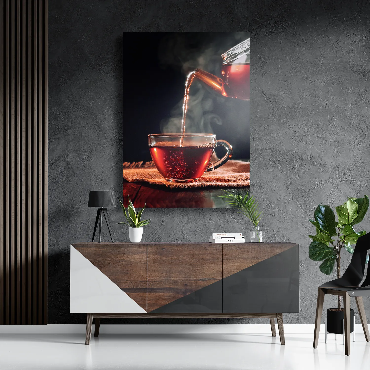 Schilderij Thee Bij Ons Thuis Rechthoek Verticaal Template DB 50 70 Verticaal Eten En Drinken 52 3